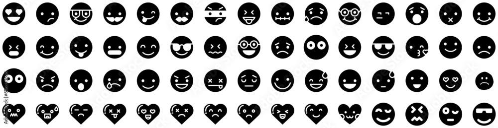Set Of Smileys Icons Isolated Silhouette Solid Icon With Vector, Smile, Symbol, Face, Happy, Icon, Smiley Infographic Simple Vector Illustration Logo Set Of Smileys Icons Isolated Silhouette Solid Icon With Vector, Smile, Symbol, Face, Happy, Icon, Smiley Infographic Simple Vector Illustration Logo