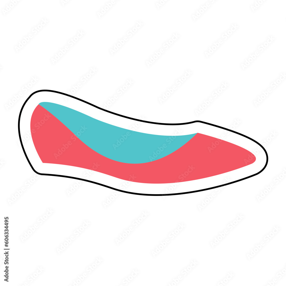 Sticker FLAT SHOES design vector icon design vector line icon svg Sticker FLAT SHOES design vector icon design vector line icon svg