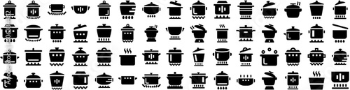 Set Of Utensil Icons Isolated Silhouette Solid Icon With Vector  Set  Kitchen  Spoon  Utensil  Food  Cooking Infographic Simple Vector Illustration Logo