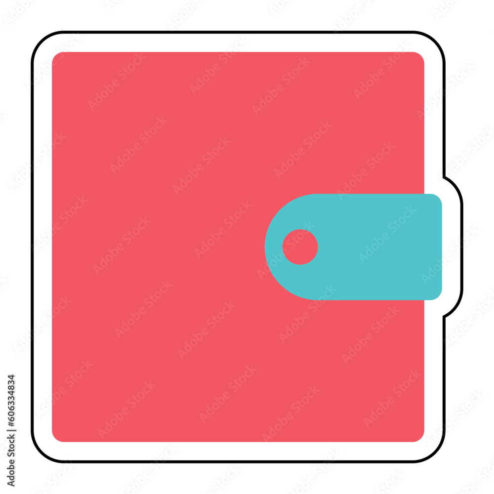 Sticker WALLET design vector icon design vector line icon svg