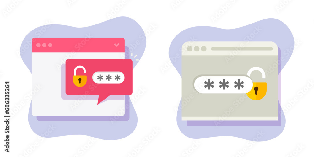 Computer password code request for private data online icon flat vector graphic, pc laptop with 2fa digital verification with lock padlock secure tech, id authentication permission access image Computer password code request for private data online icon flat vector graphic, pc laptop with 2fa digital verification with lock padlock secure tech, id authentication permission access image