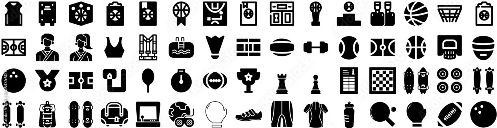 Set Of Sport Icons Isolated Silhouette Solid Icon With Vector, Game, Sport, Background, Design, Competition, Football Infographic Simple Vector Illustration Logo Set Of Sport Icons Isolated Silhouette Solid Icon With Vector, Game, Sport, Background, Design, Competition, Football Infographic Simple Vector Illustration Logo