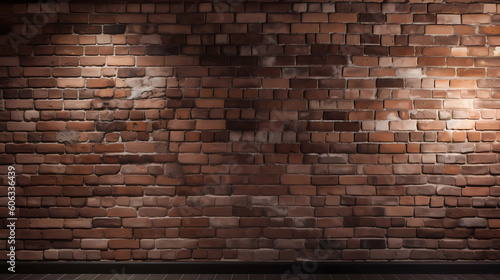 brick wall with lamp lights shining on it