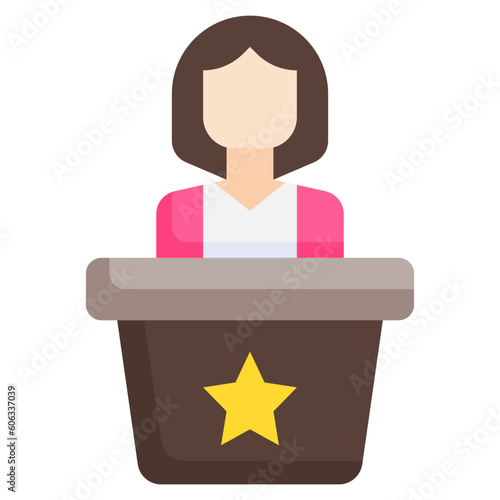candidate flat icon,linear,outline,graphic,illustration