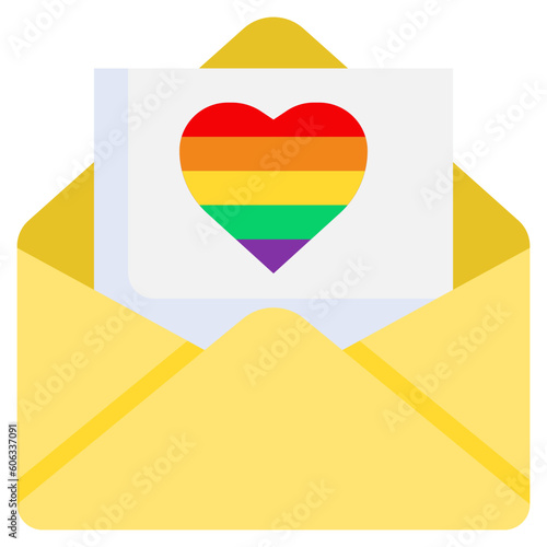 love message flat icon,linear,outline,graphic,illustration