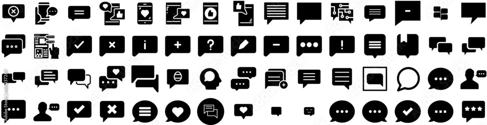 Set Of Comment Icons Isolated Silhouette Solid Icon With Media, Icon, Comment, Web, Vector, Social, Illustration Infographic Simple Vector Illustration Logo Set Of Comment Icons Isolated Silhouette Solid Icon With Media, Icon, Comment, Web, Vector, Social, Illustration Infographic Simple Vector Illustration Logo