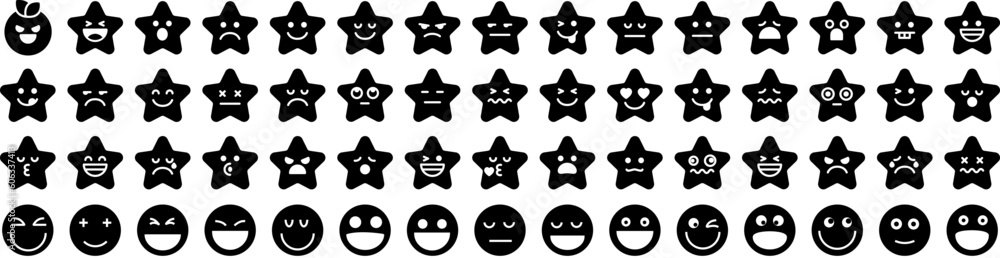 Set Of Emotion Icons Isolated Silhouette Solid Icon With Fun, Happy, Smile, Expression, Sad, Face, Emotion Infographic Simple Vector Illustration Logo Set Of Emotion Icons Isolated Silhouette Solid Icon With Fun, Happy, Smile, Expression, Sad, Face, Emotion Infographic Simple Vector Illustration Logo