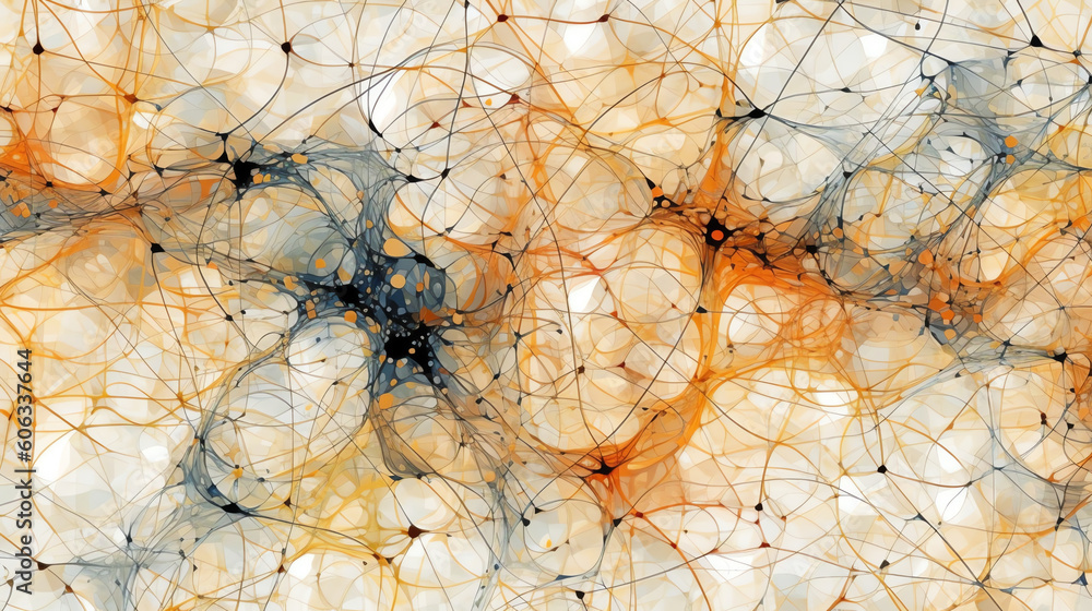 The tapestry of neural networks background. generative AI