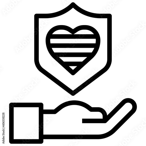 protect filled outline icon,linear,outline,graphic,illustration