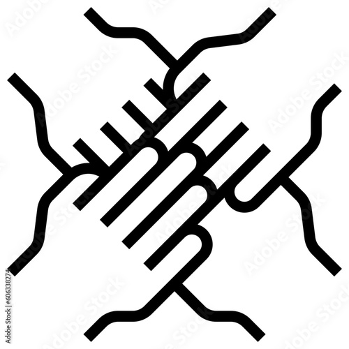 together filled outline icon,linear,outline,graphic,illustration