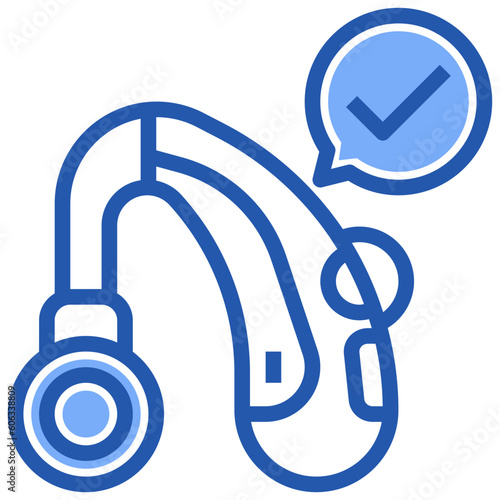 hearing aid line icon,linear,outline,graphic,illustration