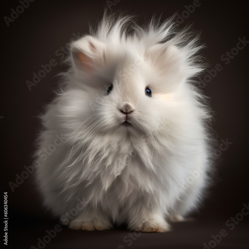 Fluffy Angora Bunny with Enchanting Fur, A Puff of Adorableness © Emojibb.Family