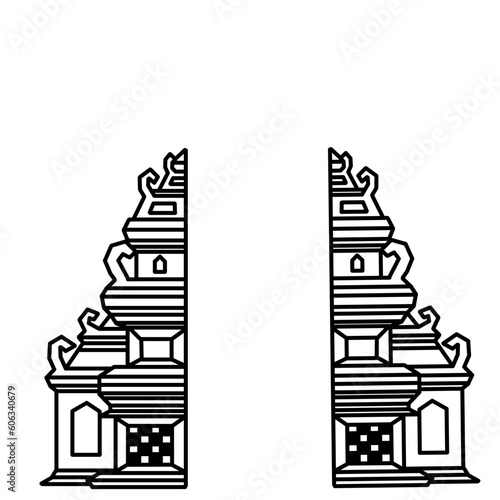 Outline of the Balinese Temple Gate