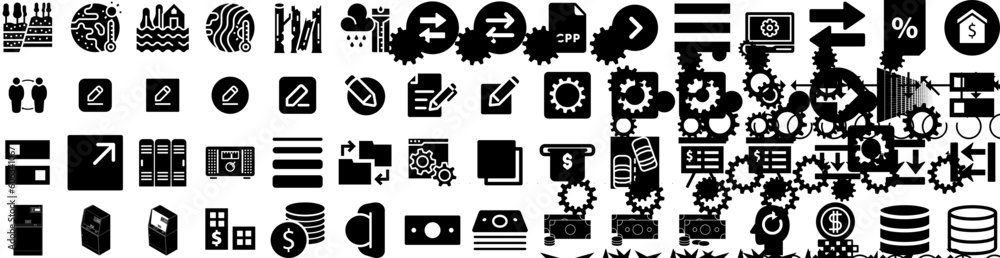 Set Of Change Icons Isolated Silhouette Solid Icon With Concept, Global, Climate, Ecology, Change, Environment, Warming Infographic Simple Vector Illustration Logo Set Of Change Icons Isolated Silhouette Solid Icon With Concept, Global, Climate, Ecology, Change, Environment, Warming Infographic Simple Vector Illustration Logo
