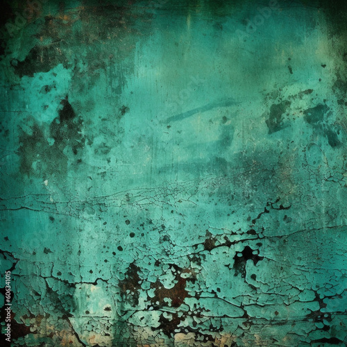 turquoise grunge background created using generative AI tools