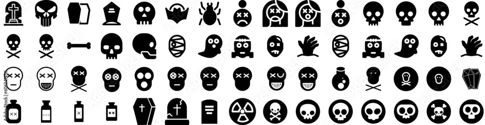 Set Of Death Icons Isolated Silhouette Solid Icon With Hospital, Death, Dead, People, Black, Concept, Symbol Infographic Simple Vector Illustration Logo Set Of Death Icons Isolated Silhouette Solid Icon With Hospital, Death, Dead, People, Black, Concept, Symbol Infographic Simple Vector Illustration Logo
