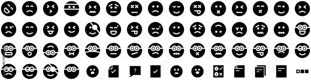 Set Of Expression Icons Isolated Silhouette Solid Icon With Symbol, Cartoon, Illustration, Vector, Icon, Set, Isolated Infographic Simple Vector Illustration Logo Set Of Expression Icons Isolated Silhouette Solid Icon With Symbol, Cartoon, Illustration, Vector, Icon, Set, Isolated Infographic Simple Vector Illustration Logo
