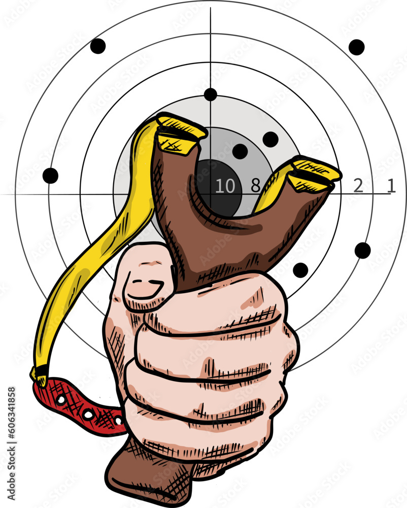 Fotografie slingshot isolated on backgroun