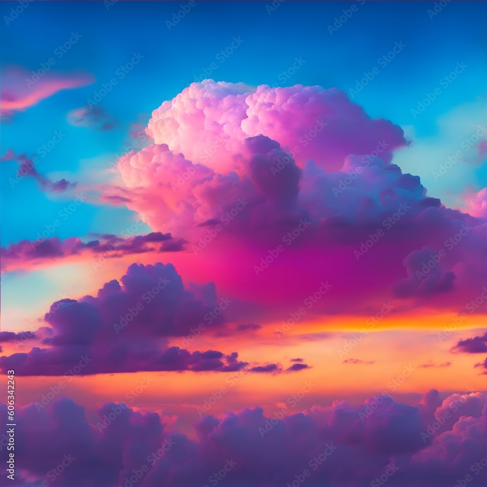 Colorful Aesthetic sky - Generative Ai