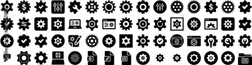 Set Of Preferences Icons Isolated Silhouette Solid Icon With Concept, Technology, Symbol, Vector, Service, Icon, Business Infographic Simple Vector Illustration Logo