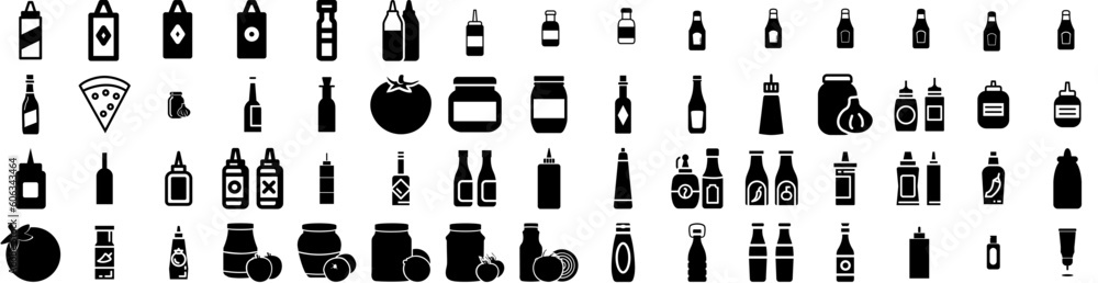 Set Of Sauce Icons Isolated Silhouette Solid Icon With Food, White, Background, Sauce, Isolated, Ketchup, Tomato Infographic Simple Vector Illustration Logo Set Of Sauce Icons Isolated Silhouette Solid Icon With Food, White, Background, Sauce, Isolated, Ketchup, Tomato Infographic Simple Vector Illustration Logo