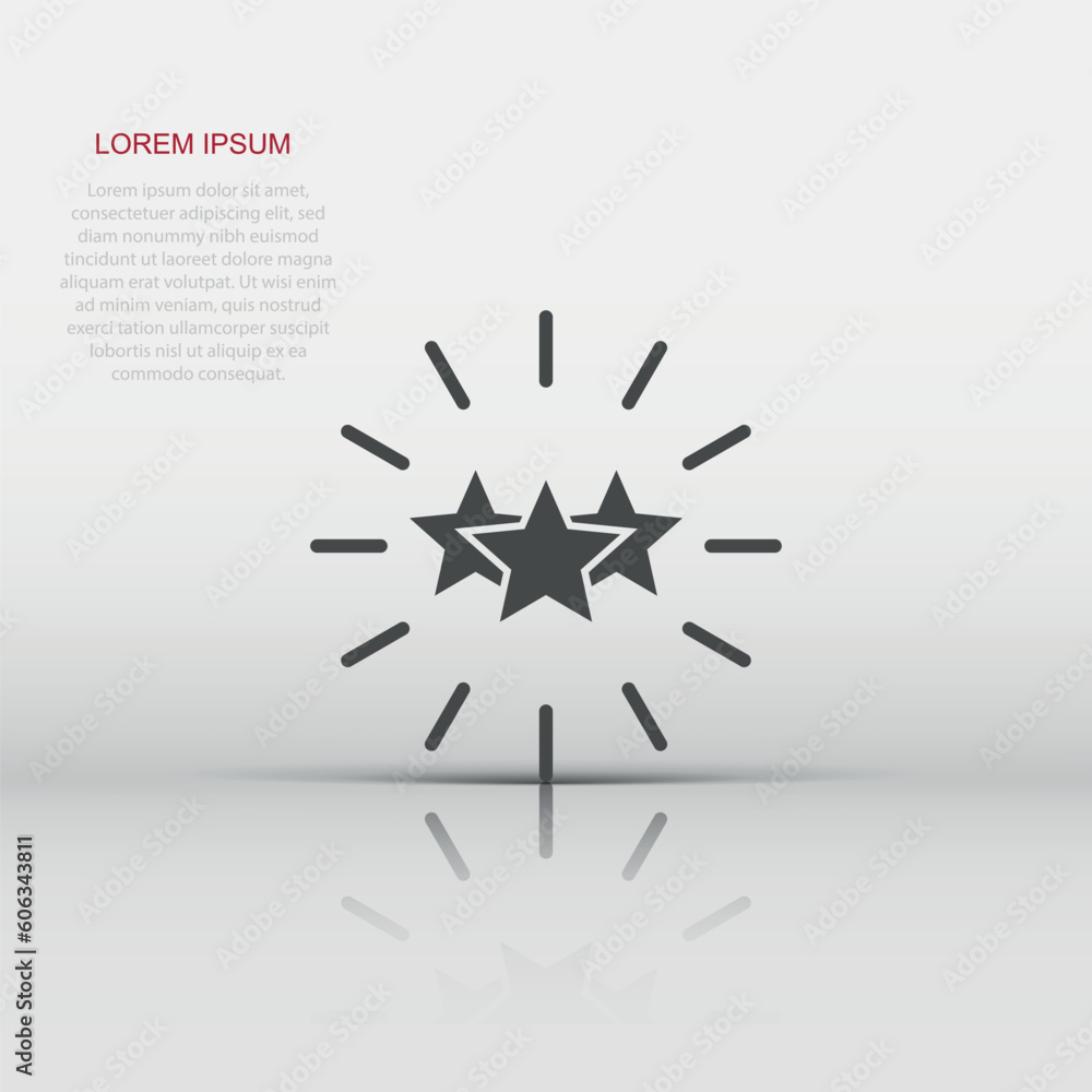 Excellence icon in flat style. Star ribbon vector illustration on white isolated background. Award medal business concept. Excellence icon in flat style. Star ribbon vector illustration on white isolated background. Award medal business concept.