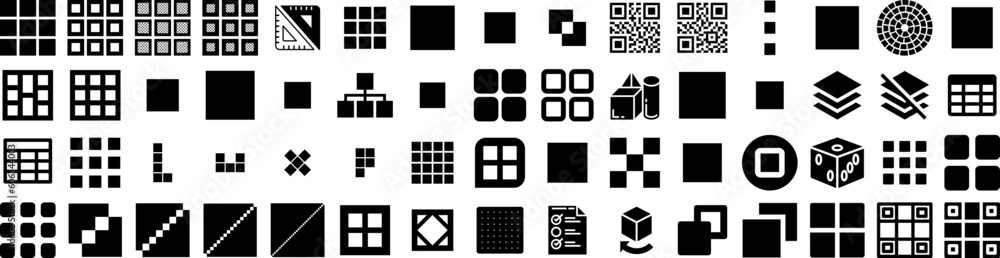 Set Of Squares Icons Isolated Silhouette Solid Icon With Background, Square, Vector, Design, White, Shape, Abstract Infographic Simple Vector Illustration Logo Set Of Squares Icons Isolated Silhouette Solid Icon With Background, Square, Vector, Design, White, Shape, Abstract Infographic Simple Vector Illustration Logo