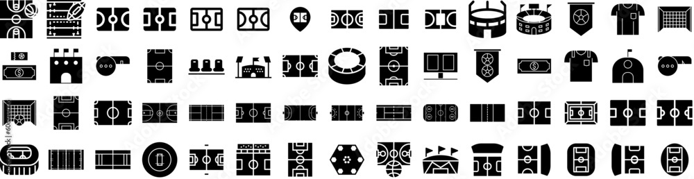 Set Of Stadium Icons Isolated Silhouette Solid Icon With Background, Sport, Competition, Stadium, Game, Football, Field Infographic Simple Vector Illustration Logo Set Of Stadium Icons Isolated Silhouette Solid Icon With Background, Sport, Competition, Stadium, Game, Football, Field Infographic Simple Vector Illustration Logo