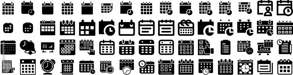 Set Of Timetable Icons Isolated Silhouette Solid Icon With Schedule, Calendar, Vector, Time, Timetable, Plan, Design Infographic Simple Vector Illustration Logo Set Of Timetable Icons Isolated Silhouette Solid Icon With Schedule, Calendar, Vector, Time, Timetable, Plan, Design Infographic Simple Vector Illustration Logo