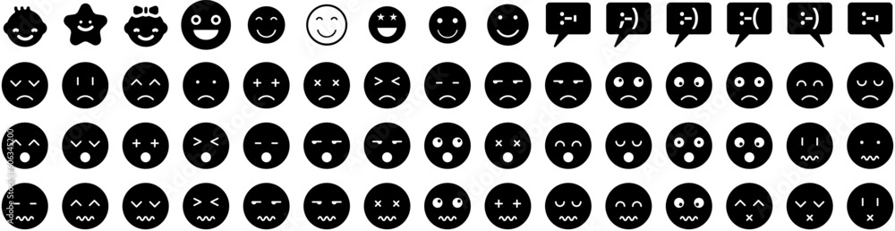 Set Of Emoticon Icons Isolated Silhouette Solid Icon With Symbol, Set, Emoticon, Icon, Sign, Face, Vector Infographic Simple Vector Illustration Logo Set Of Emoticon Icons Isolated Silhouette Solid Icon With Symbol, Set, Emoticon, Icon, Sign, Face, Vector Infographic Simple Vector Illustration Logo