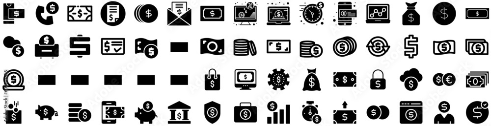 Set Of Dollar Icons Isolated Silhouette Solid Icon With Money, Finance, Bank, Currency, Banking, Dollar, Business Infographic Simple Vector Illustration Logo Set Of Dollar Icons Isolated Silhouette Solid Icon With Money, Finance, Bank, Currency, Banking, Dollar, Business Infographic Simple Vector Illustration Logo