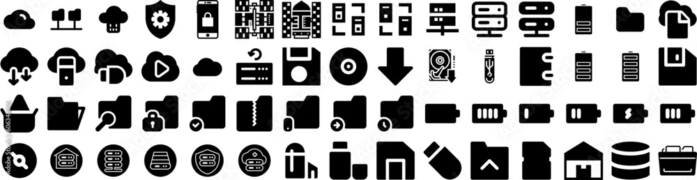 Set Of Storage Icons Isolated Silhouette Solid Icon With Container, Technology, Business, Unit, System, Industrial, Storage Infographic Simple Vector Illustration Logo Set Of Storage Icons Isolated Silhouette Solid Icon With Container, Technology, Business, Unit, System, Industrial, Storage Infographic Simple Vector Illustration Logo