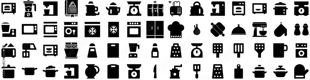 Set Of Kitchen Icons Isolated Silhouette Solid Icon With Background, Modern, Table, Interior, Home, Room, Kitchen Infographic Simple Vector Illustration Logo Set Of Kitchen Icons Isolated Silhouette Solid Icon With Background, Modern, Table, Interior, Home, Room, Kitchen Infographic Simple Vector Illustration Logo
