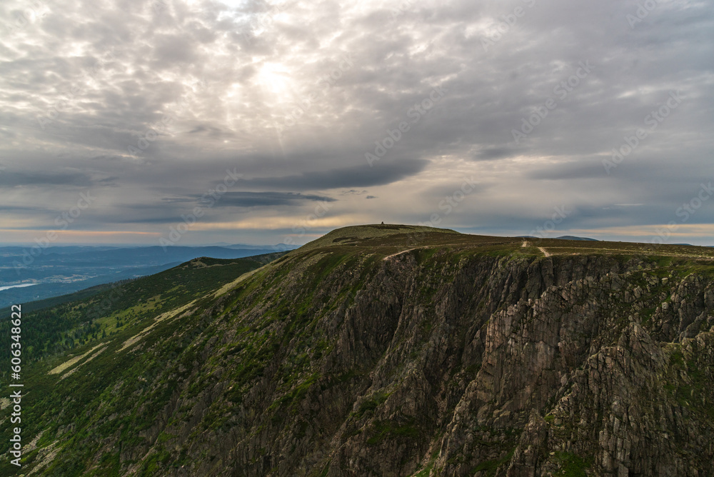 Vysoke kolo hill in Krkonose mountains on czech - polish borders