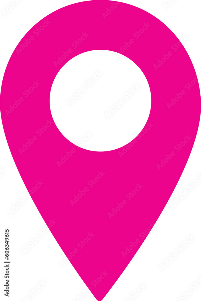 Pink map pointer icon Pink map pointer icon
