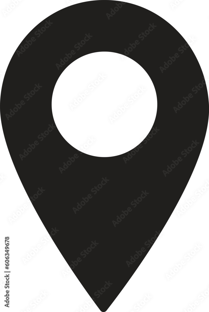 Black map pointer icon Black map pointer icon