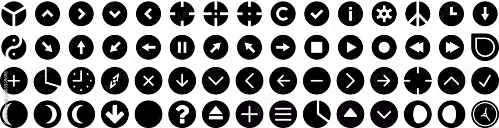 Set Of Circular Icons Isolated Silhouette Solid Icon With Ecology, Energy, Technology, Circle, Circular, Recycle, Cycle Infographic Simple Vector Illustration Logo Set Of Circular Icons Isolated Silhouette Solid Icon With Ecology, Energy, Technology, Circle, Circular, Recycle, Cycle Infographic Simple Vector Illustration Logo