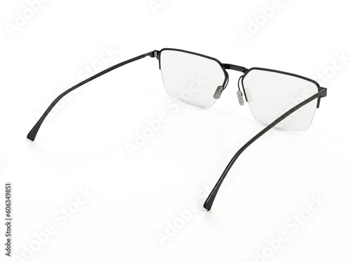 Eyeglasses isolated on white background. 3D illustration