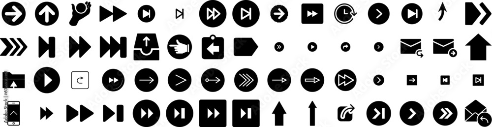 Set Of Forward Icons Isolated Silhouette Solid Icon With Illustration, Forward, Concept, Vector, Web, Design, Arrow Infographic Simple Vector Illustration Logo Set Of Forward Icons Isolated Silhouette Solid Icon With Illustration, Forward, Concept, Vector, Web, Design, Arrow Infographic Simple Vector Illustration Logo