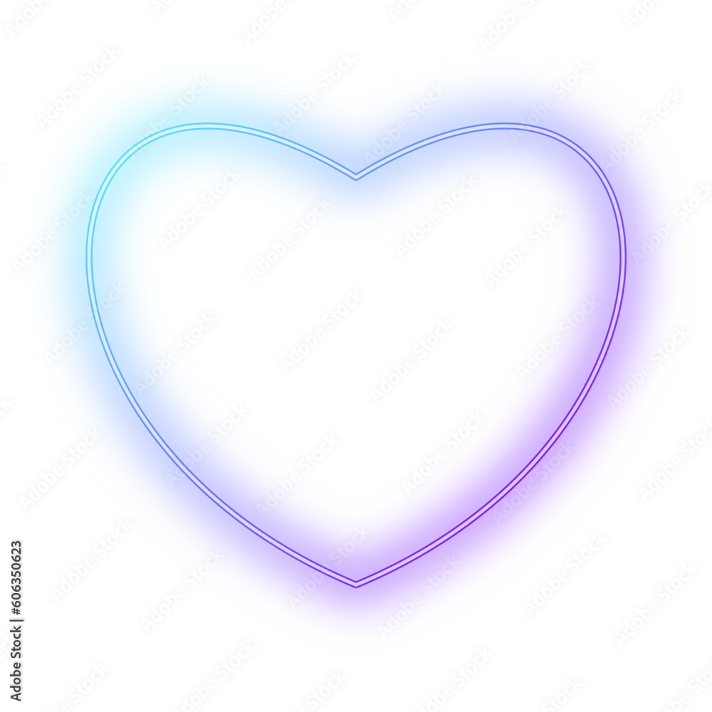 Gradient Neon Light Green Purple Heart Gradient Neon Light Green Purple Heart