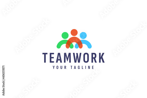 teamwork company logo vector icon illustration