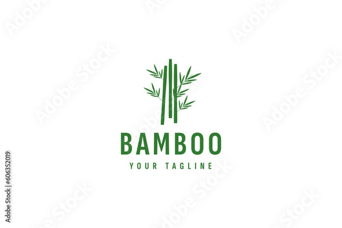bamboo logo vector icon illustration