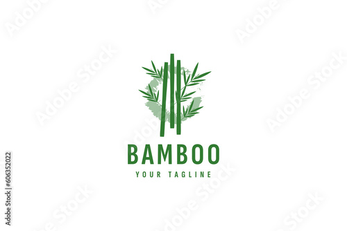 bamboo logo vector icon illustration