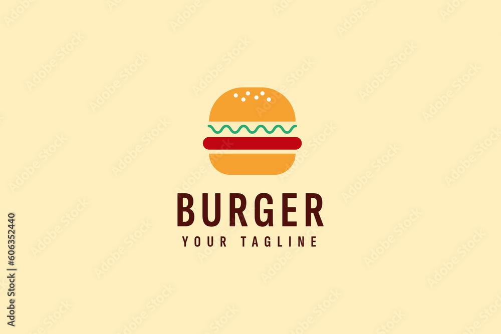 burger logo vector icon illustration