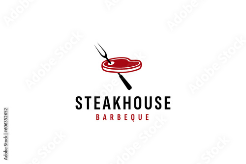 steak house logo vector icon illustration