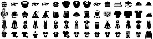 Set Of Clothing Icons Isolated Silhouette Solid Icon With Fabric  Background  Style  Fashion  Clothing  Cloth  Clothes Infographic Simple Vector Illustration Logo