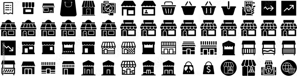 Set Of Market Icons Isolated Silhouette Solid Icon With Media, Business, Strategy, Digital, Technology, Communication, Marketing Infographic Simple Vector Illustration Logo Set Of Market Icons Isolated Silhouette Solid Icon With Media, Business, Strategy, Digital, Technology, Communication, Marketing Infographic Simple Vector Illustration Logo
