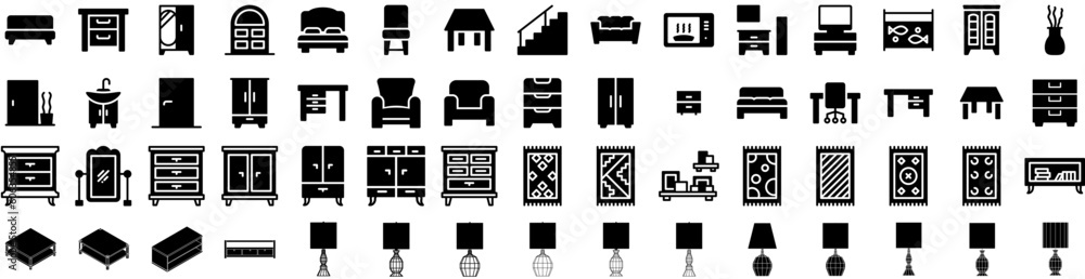 Set Of Furniture Icons Isolated Silhouette Solid Icon With Table, Design, Furniture, Room, Living, Interior, Home Infographic Simple Vector Illustration Logo Set Of Furniture Icons Isolated Silhouette Solid Icon With Table, Design, Furniture, Room, Living, Interior, Home Infographic Simple Vector Illustration Logo