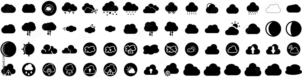 Set Of Weather Icons Isolated Silhouette Solid Icon With Rain, Weather, Cloud, Forecast, Sky, Set, Sun Infographic Simple Vector Illustration Logo Set Of Weather Icons Isolated Silhouette Solid Icon With Rain, Weather, Cloud, Forecast, Sky, Set, Sun Infographic Simple Vector Illustration Logo