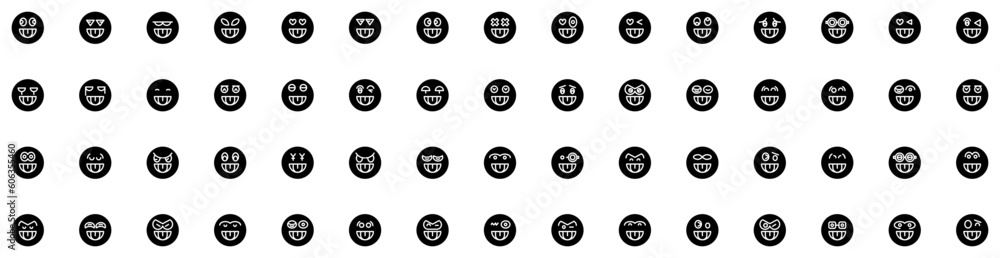 Set Of Emoticon Icons Isolated Silhouette Solid Icon With Sign, Set, Icon, Vector, Face, Symbol, Emoticon Infographic Simple Vector Illustration Logo Set Of Emoticon Icons Isolated Silhouette Solid Icon With Sign, Set, Icon, Vector, Face, Symbol, Emoticon Infographic Simple Vector Illustration Logo